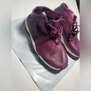 Jordan Women’s Burgundy Leather High-Top Sneakers